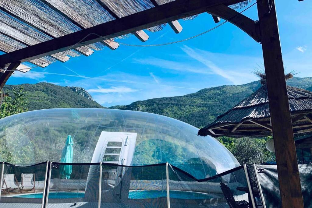 2P Au Coeur Des Montagnes Avec Piscine Chauffee Apartment Puget Theniers Bagian luar foto